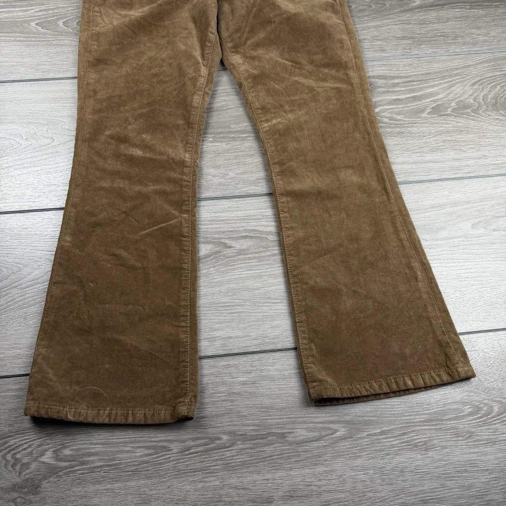Free People Women's Corduroy‎ Pull On Flare Bottom Pants Brown Size Small